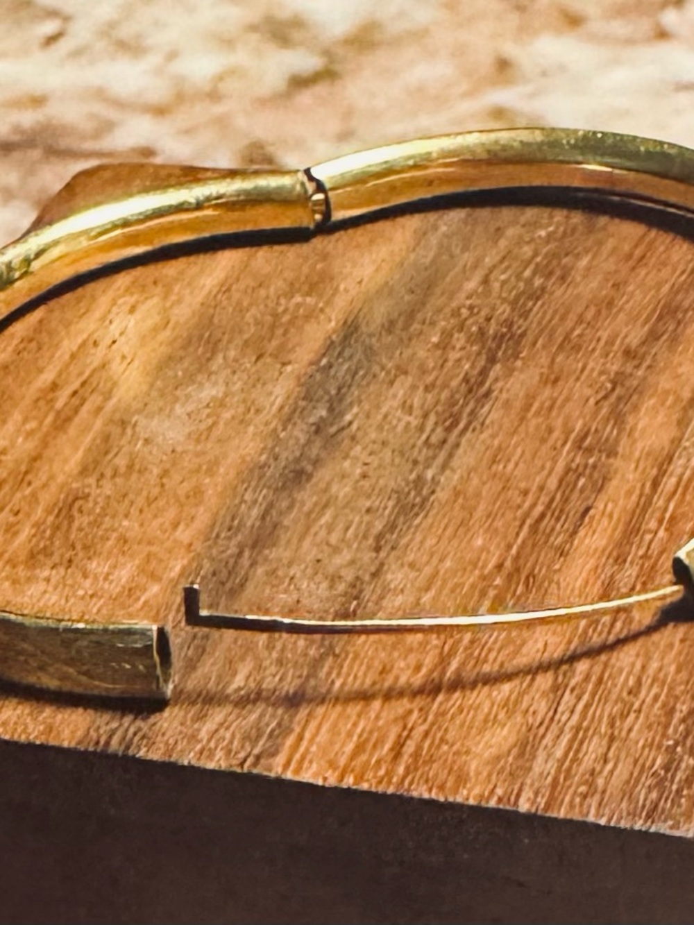 Vintage 12K Gold Filled GF Baby Bangle Hinged Bracelet Ornate - Picture 5 of 6